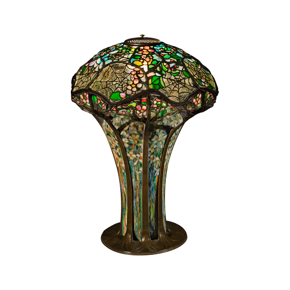 Cobweb shade, Mosaic floral base
